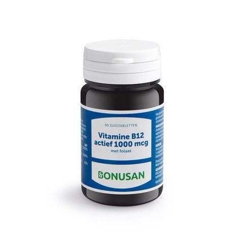 Vitamine B12 actief 1000 mcg Bonusan 60 zuigtabletten
